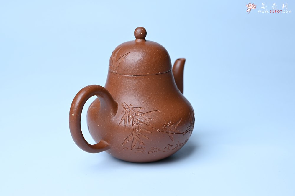 紫砂壶图片：美壶特惠 特好朱泥居不可无竹梨形壶 茶人醉爱 - 紫砂壶信息网