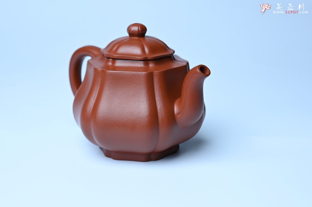 紫砂壶图片：美壶特惠 老朱泥高菱壶 茶人醉爱 - 紫砂壶信息网