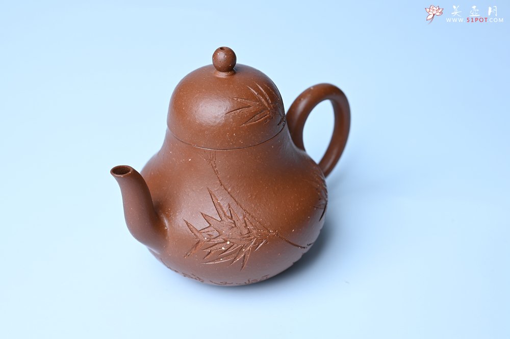 紫砂壶图片：美壶特惠 特好朱泥居不可无竹梨形壶 茶人醉爱 - 紫砂壶信息网