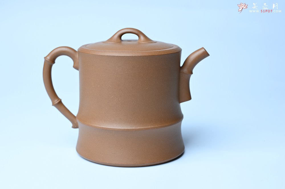 紫砂壶图片：美壶特惠 精工黄金段泥竹段 挺拔秀雅 茶人醉爱 - 紫砂壶信息网