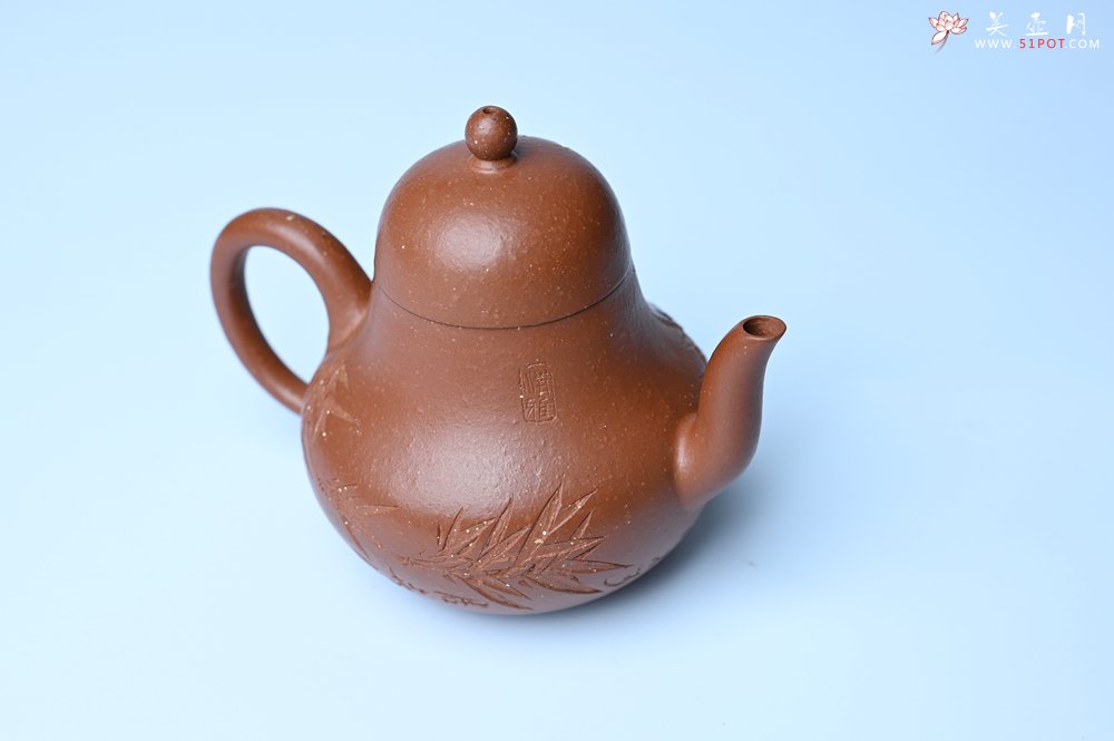 紫砂壶图片：美壶特惠 特好朱泥居不可无竹梨形壶 茶人醉爱 - 紫砂壶信息网