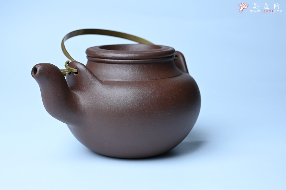 紫砂壶图片：美壶特惠 手工手制精致老紫泥提梁壶 茶人醉爱 - 紫砂壶信息网