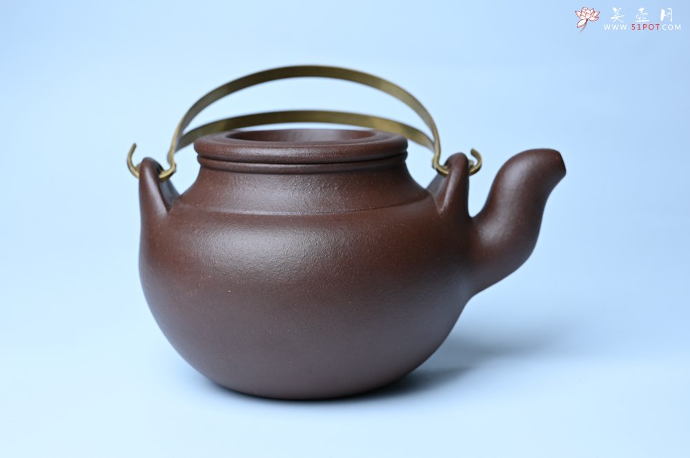 紫砂壶图片：美壶特惠 手工手制精致老紫泥提梁壶 茶人醉爱 - 紫砂壶信息网