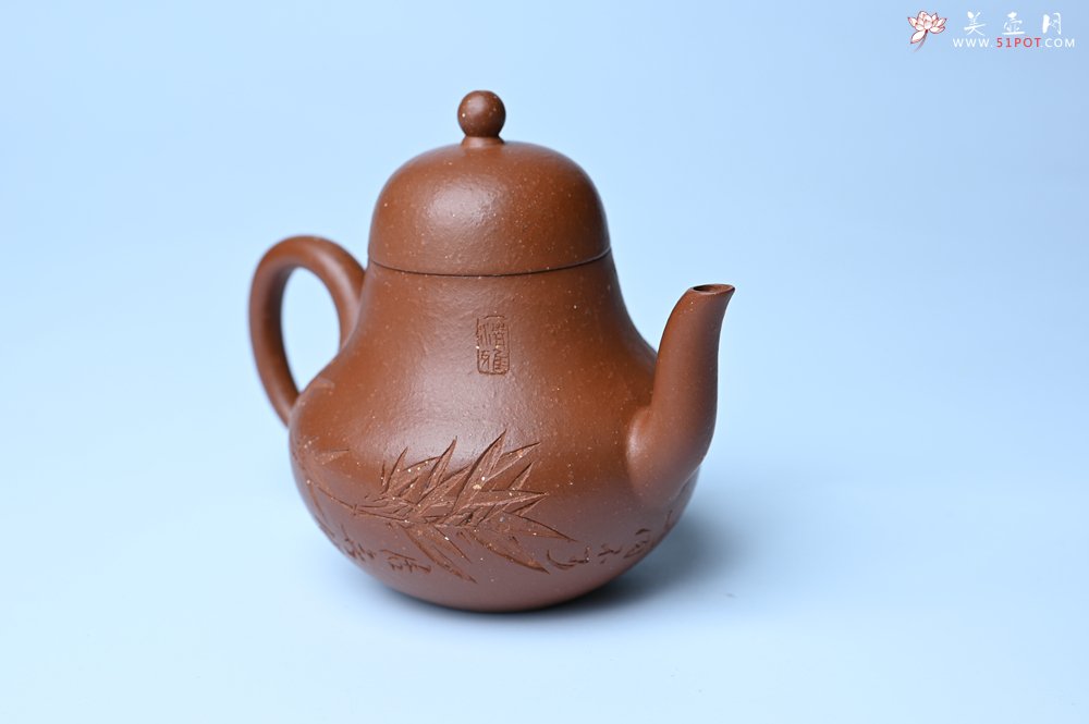 紫砂壶图片：美壶特惠 特好朱泥居不可无竹梨形壶 茶人醉爱 - 紫砂壶信息网