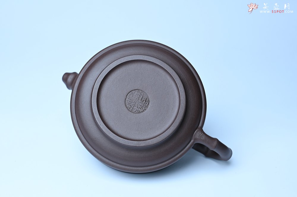 紫砂壶图片：美壶特惠 优质老紫泥双线竹鼓二式 养后特润 - 紫砂壶信息网