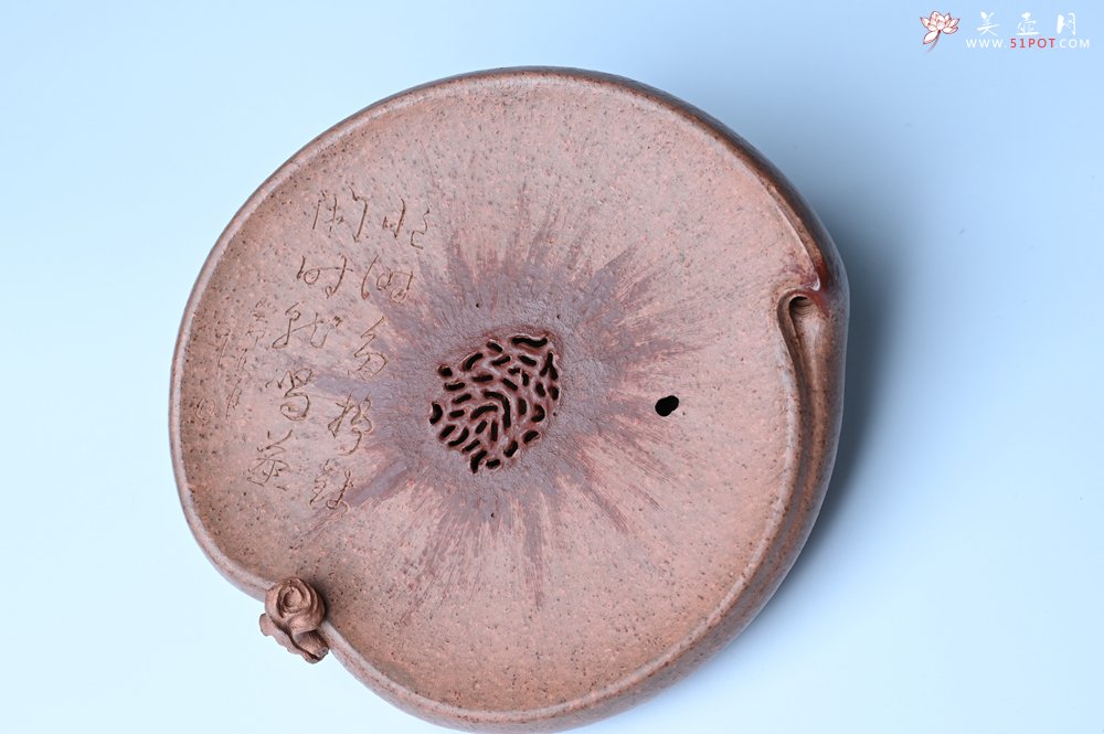 紫砂壶图片：美器特惠 朱自立工作室精品寿桃干泡台 直径大约15cm - 紫砂壶信息网