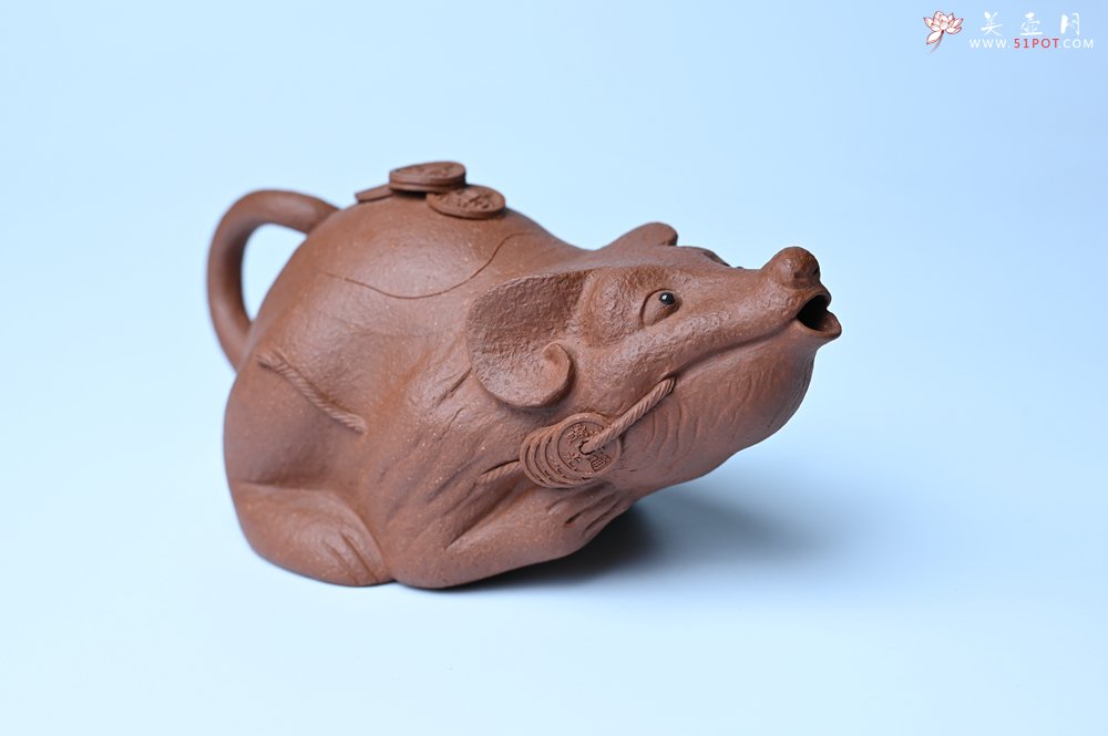 紫砂壶图片：美壶特惠 优质降坡泥鼠你有钱壶壶 茶人醉爱 - 紫砂壶信息网