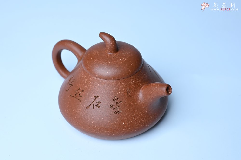 紫砂壶图片：美壶特惠 潜力股王老师 全手工拍打成型茄瓢壶 装饰居不可无竹 特文气 - 紫砂壶信息网