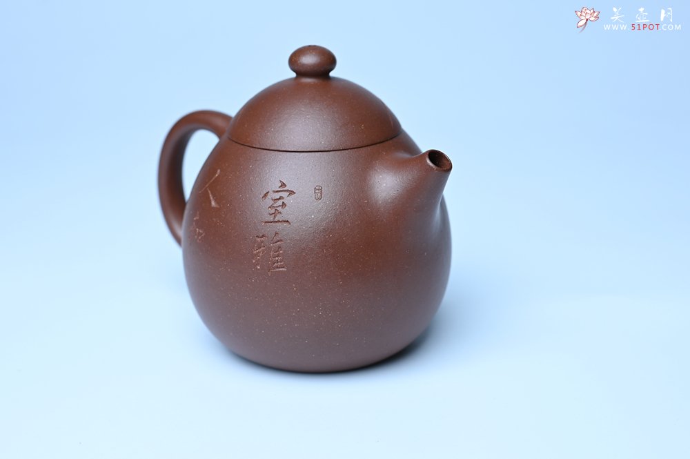 紫砂壶图片：美壶特惠 特好底槽青龙蛋壶 装饰兰草特文气 - 紫砂壶信息网