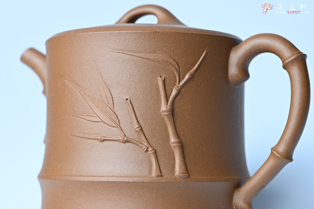 紫砂壶图片：美壶特惠 精工黄金段泥竹段 挺拔秀雅 茶人醉爱 - 紫砂壶信息网