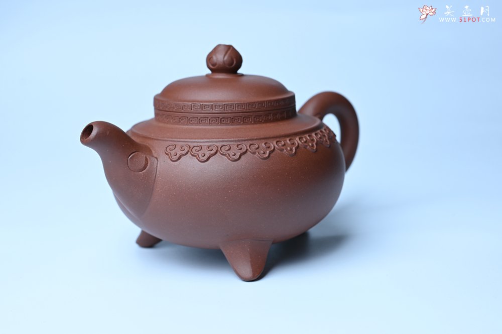 紫砂壶图片：美壶特惠 精致特好底曹青云肩如意壶 - 紫砂壶信息网