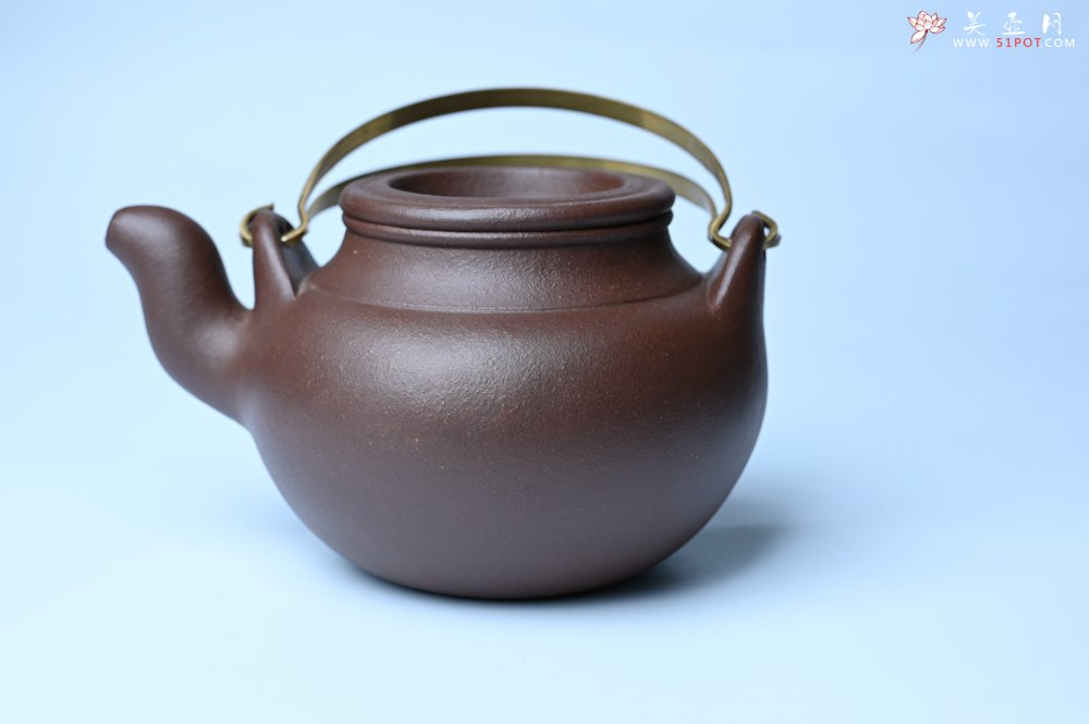 紫砂壶图片：美壶特惠 手工手制精致老紫泥提梁壶 茶人醉爱 - 紫砂壶信息网