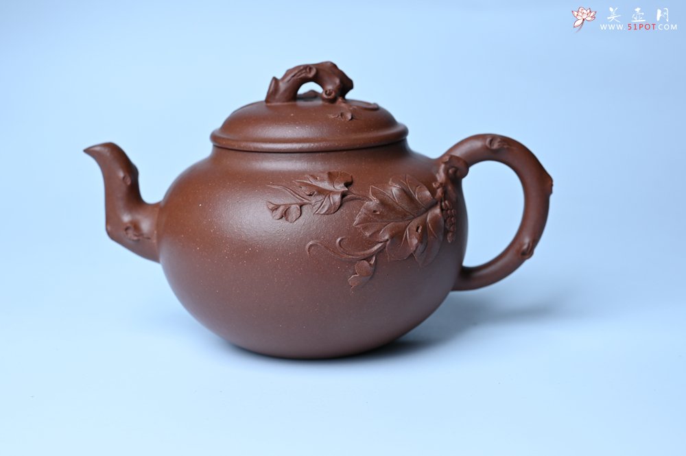 紫砂壶图片：美壶特惠 精品多子多福紫砂壶 帖叶生动细腻 送礼佳品 - 紫砂壶信息网