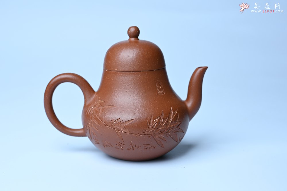 紫砂壶图片：美壶特惠 特好朱泥居不可无竹梨形壶 茶人醉爱 - 紫砂壶信息网