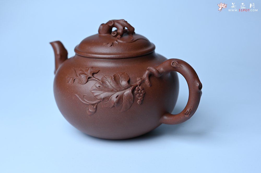 紫砂壶图片：美壶特惠 精品多子多福紫砂壶 帖叶生动细腻 送礼佳品 - 紫砂壶信息网