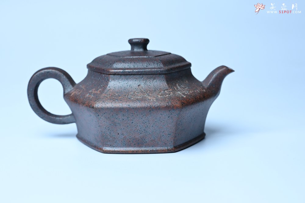 紫砂壶图片：美壶特惠 柴烧六方虚扁紫砂壶 茶人醉爱 - 紫砂壶信息网