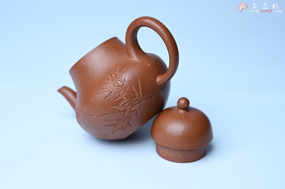 紫砂壶图片：美壶特惠 特好朱泥居不可无竹梨形壶 茶人醉爱 - 紫砂壶信息网
