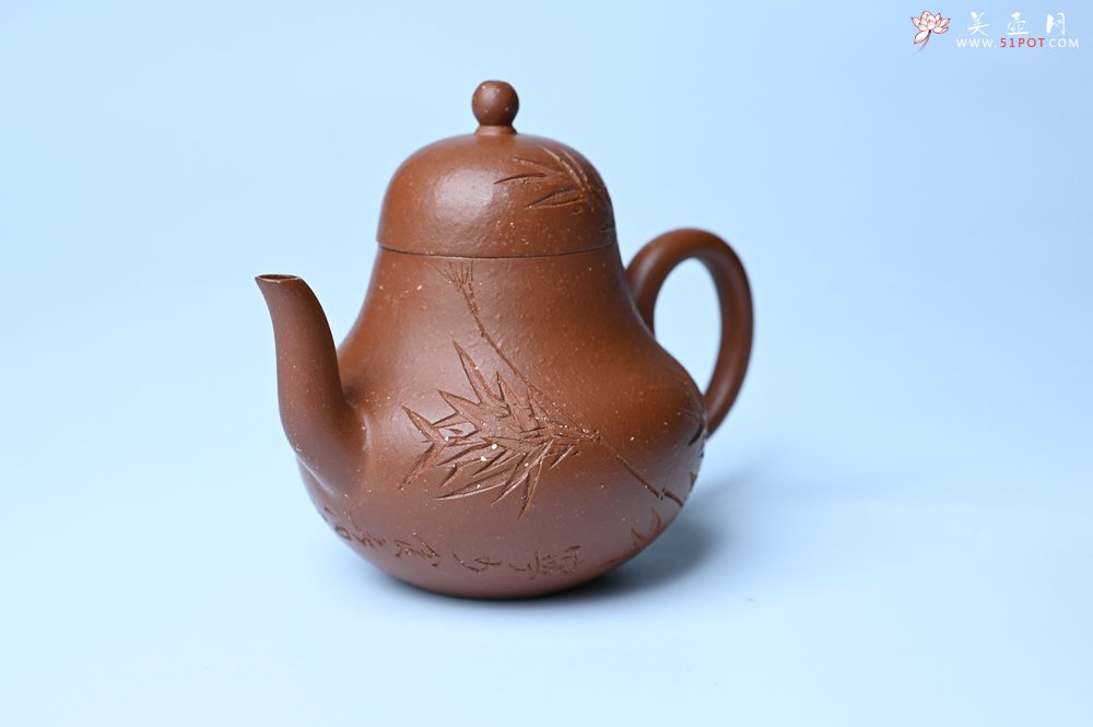 紫砂壶图片：美壶特惠 特好朱泥居不可无竹梨形壶 茶人醉爱 - 紫砂壶信息网