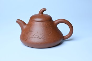 美壶特惠 潜力股王老师 全手工拍打成型茄瓢壶 装饰枯枝鸟 特文气 - 紫砂壶信息网