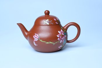 美壶特惠 优质朱泥梨形壶 蝶恋花 茶人醉爱 - 紫砂壶信息网