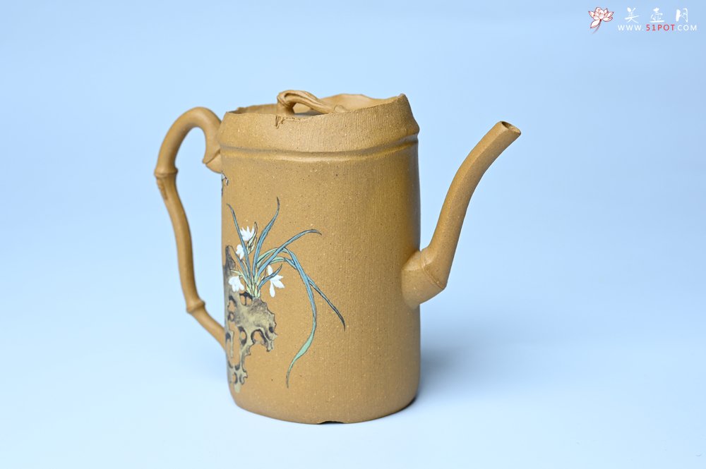 紫砂壶图片：美壶特惠 黄金段泥全手工君竹壶 茶人醉爱 - 紫砂壶信息网