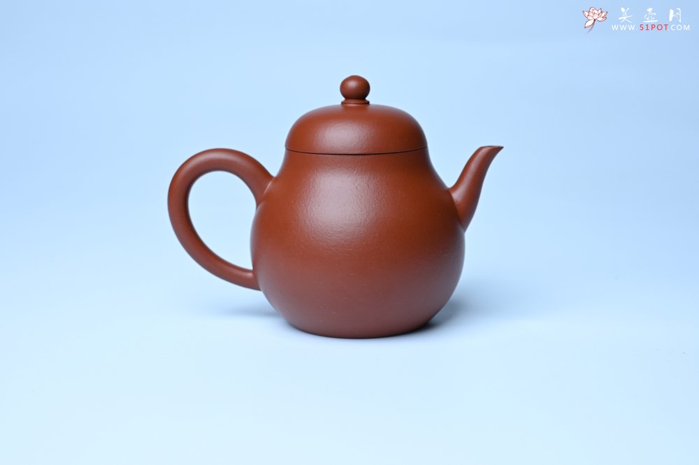 紫砂壶图片：美壶特惠 油润大红袍朱泥 手中无梨式 何以言茗事 小品高梨形 - 紫砂壶信息网