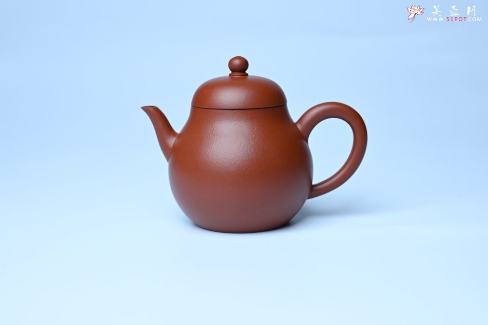 紫砂壶图片：美壶特惠 油润大红袍朱泥 手中无梨式 何以言茗事 小品高梨形 - 紫砂壶信息网