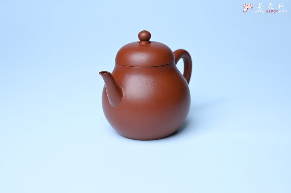 紫砂壶图片：美壶特惠 油润大红袍朱泥 手中无梨式 何以言茗事 小品高梨形 - 紫砂壶信息网