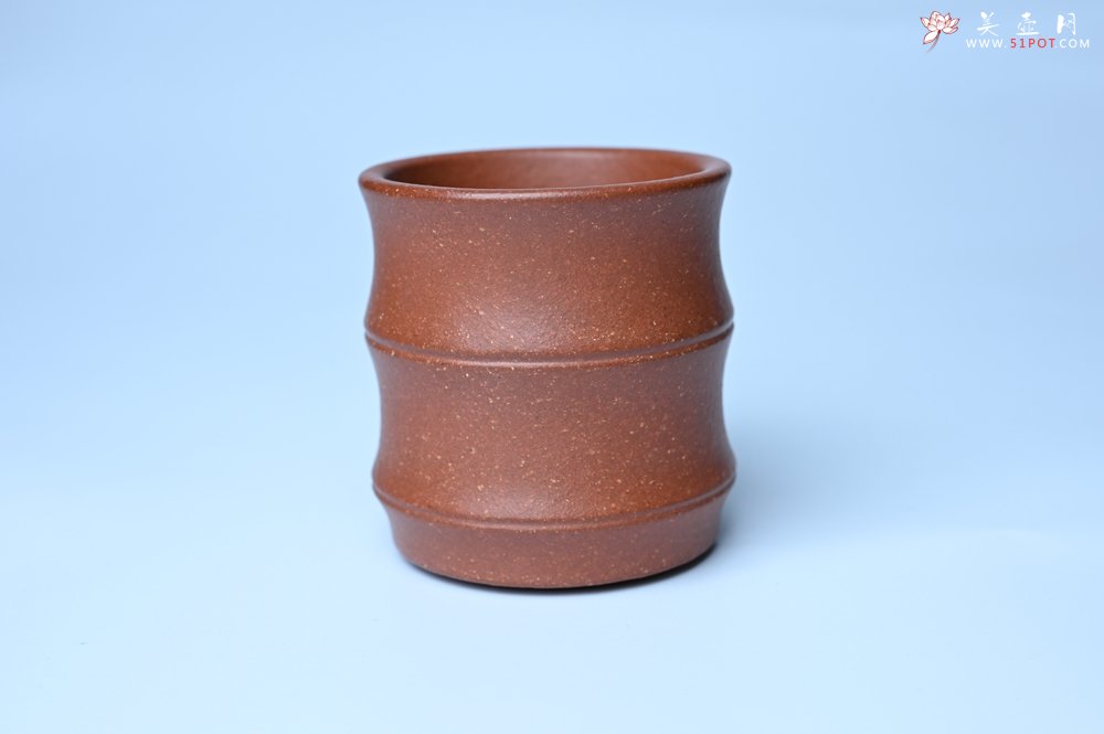 紫砂壶图片：美杯特惠 精致厚实特好降坡泥竹节主人杯 - 紫砂壶信息网