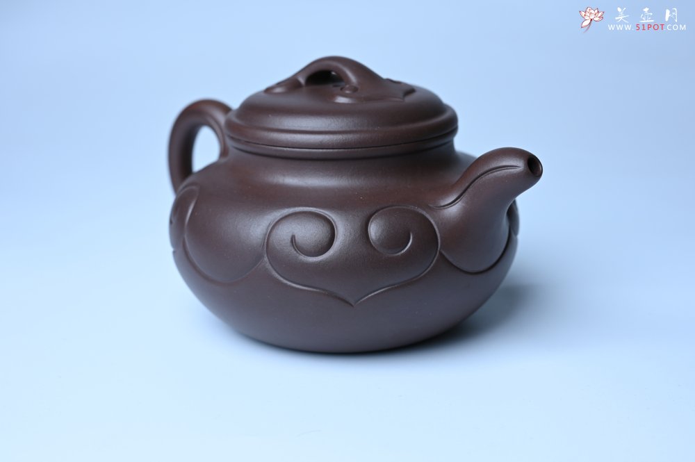 紫砂壶图片：美壶特惠 精致特好老紫泥仿古如意壶 茶人醉爱 - 紫砂壶信息网