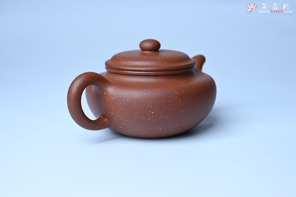 紫砂壶图片：美壶特惠 精致特好共生紫砂矿扁古壶 矿物质丰富 茶人醉爱 - 紫砂壶信息网