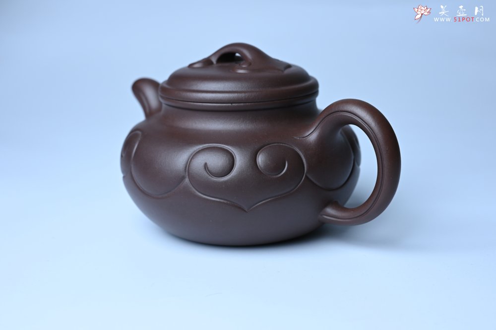 紫砂壶图片：美壶特惠 精致特好老紫泥仿古如意壶 茶人醉爱 - 紫砂壶信息网