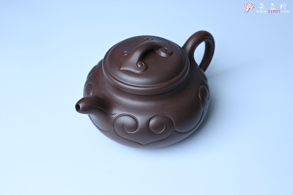 紫砂壶图片：美壶特惠 精致特好老紫泥仿古如意壶 茶人醉爱 - 紫砂壶信息网