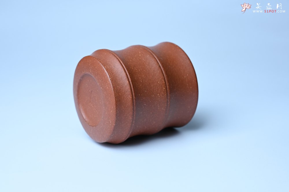 紫砂壶图片：美杯特惠 精致厚实特好降坡泥竹节主人杯 - 紫砂壶信息网