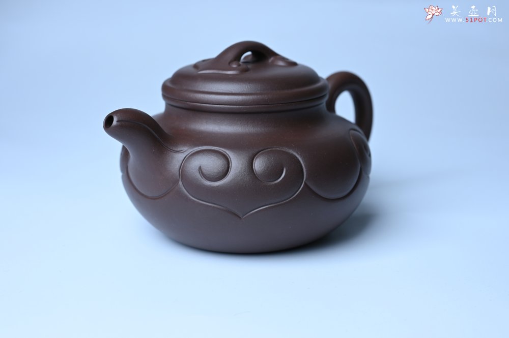 紫砂壶图片：美壶特惠 精致特好老紫泥仿古如意壶 茶人醉爱 - 紫砂壶信息网